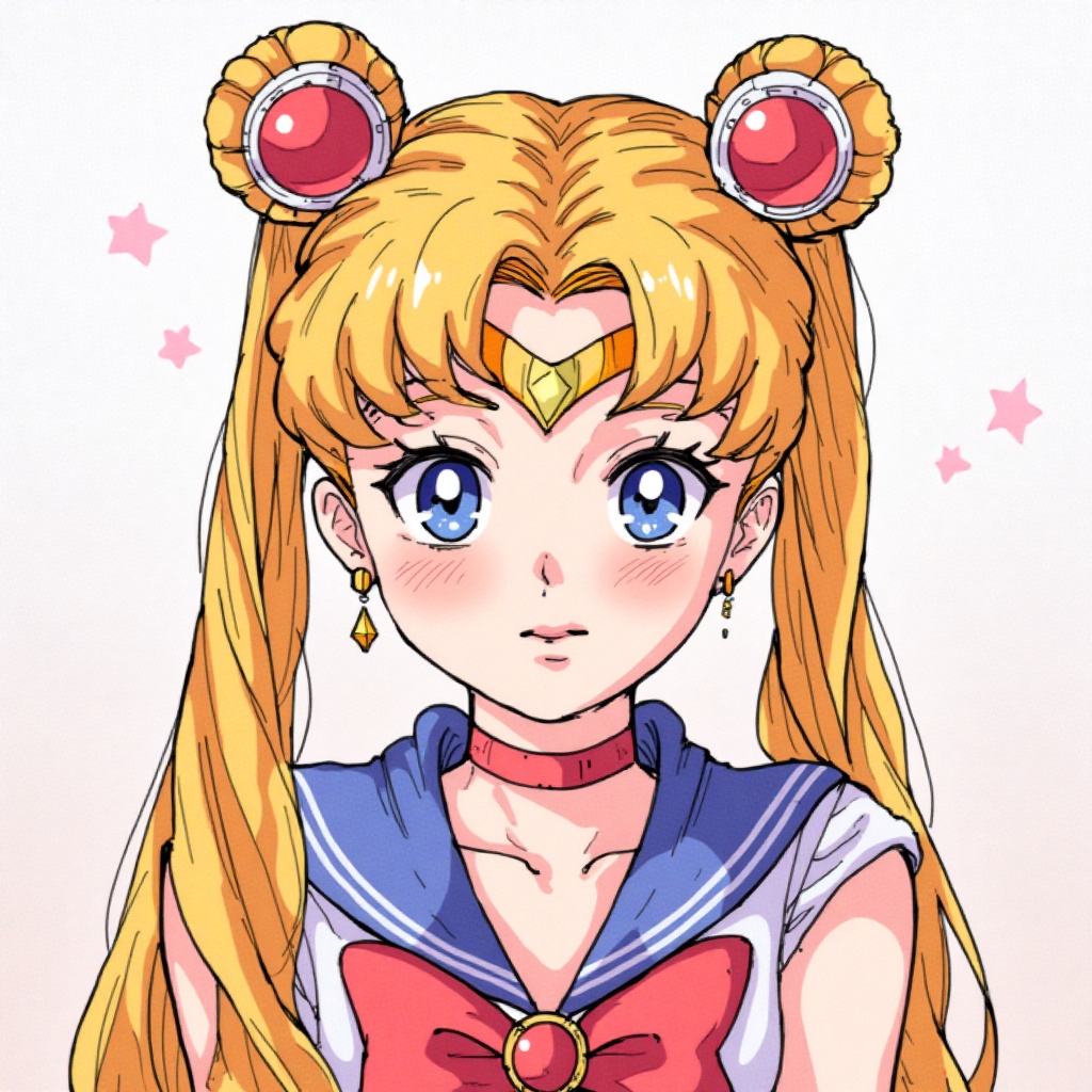 s0j_style,  a drawing cartoon of sailormoon,  portrait. on Tensor.Art
