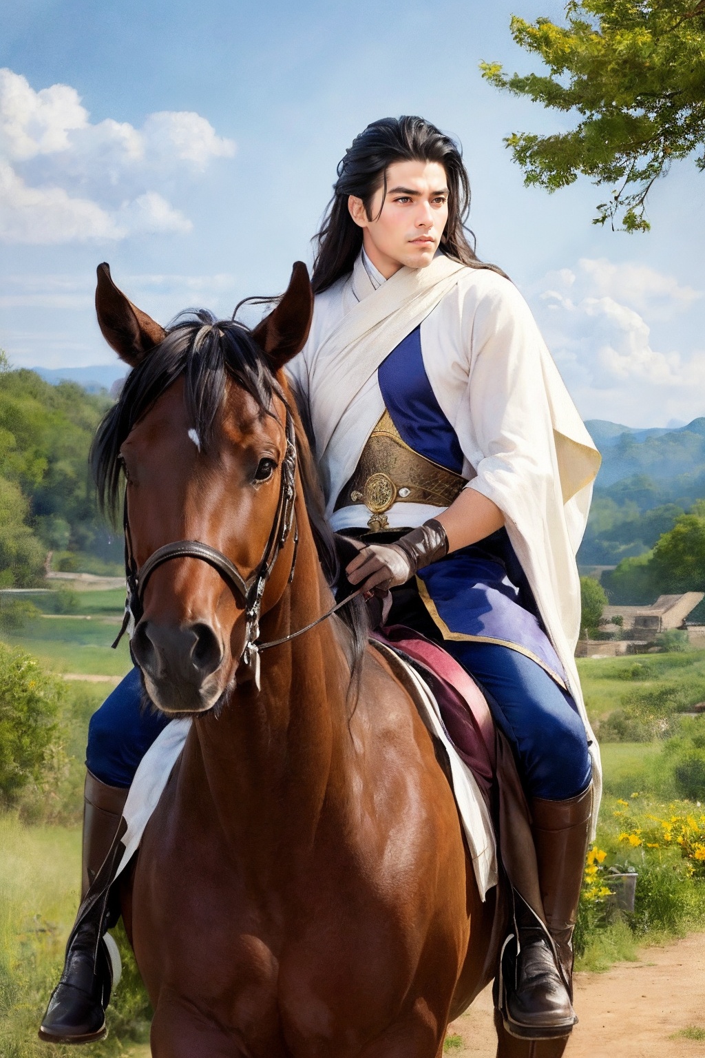 ultra-detailed,  solo,  long hair on Tensor.Art