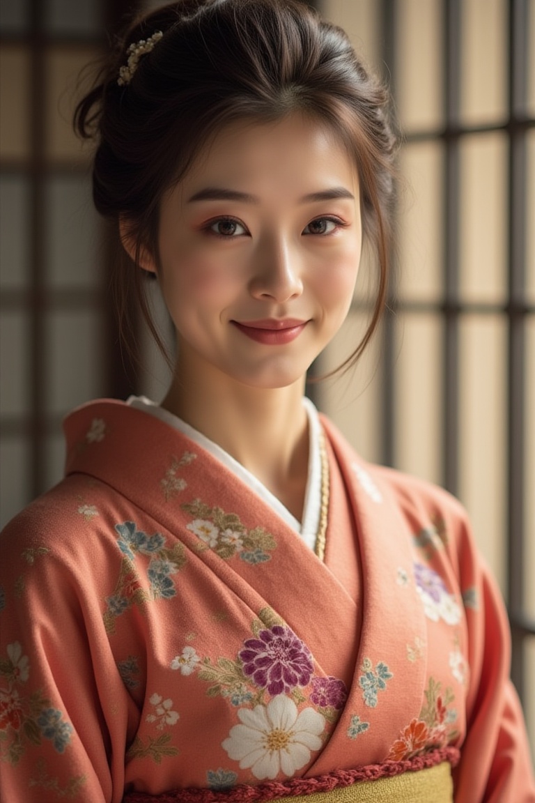 A beautiful Japanese woman,  stunning,  charming smile on face on Tensor.Art