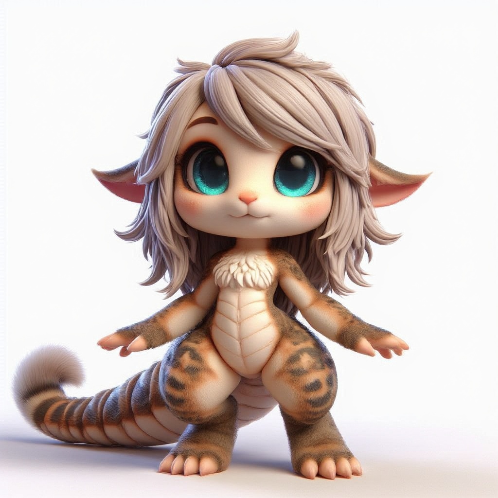 baby anthro highpoly highres 3d model character,  cute semi-chibi bipedal anthro insectoid form,  armored caterpiller on T...