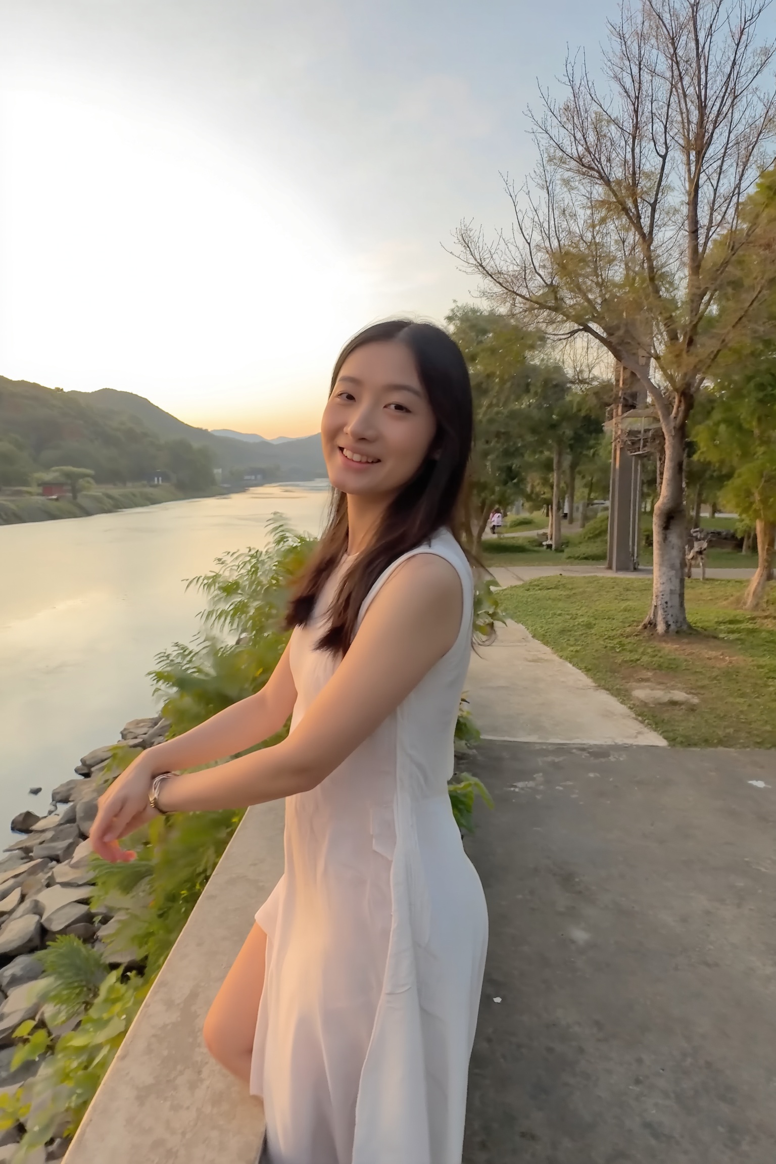 A beautiful woman in a modern,  sleeveless,  mini-length on Tensor.Art