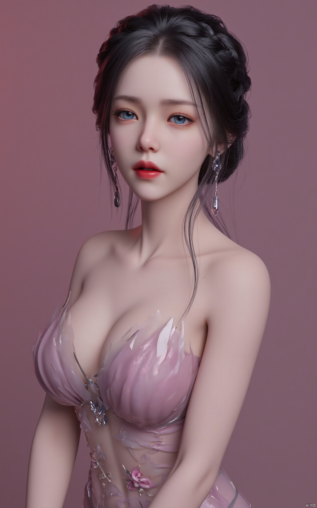 Masterpiece, the best quality, high quality,1girl,(huge breasts:1.59),(pink lotus flowers:1.39),Xxiaoyixian,Xyafei,XMGqipao,Xxueshifu,XyunxiPVC,Xdunhuangfeitian,Xlimuwan,Xhaiqinyan