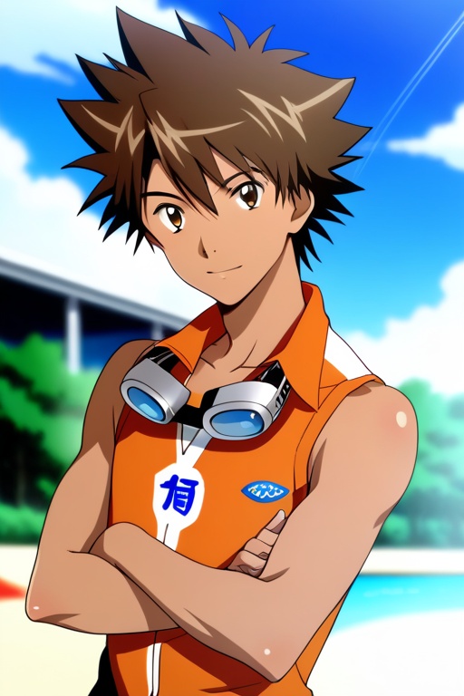 (1_guy,  1solo) digimon_adventure,  taichi_yagami on Tensor.Art