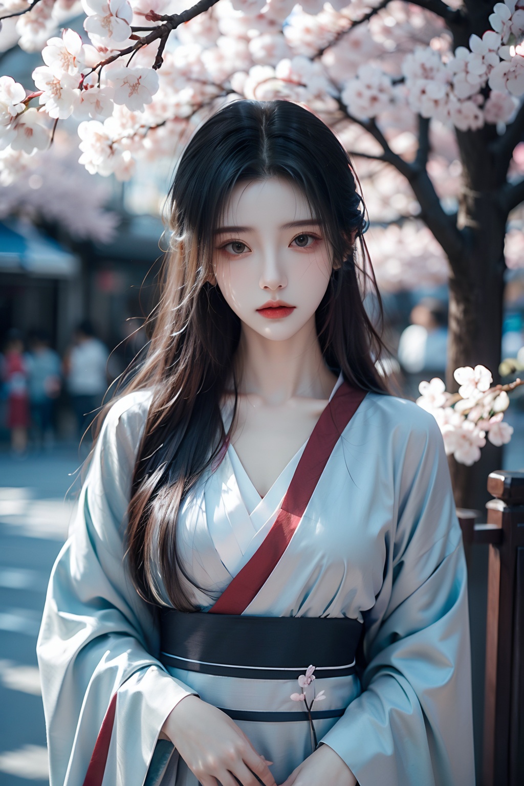 1Woman,  hip up,  hanfu on Tensor.Art