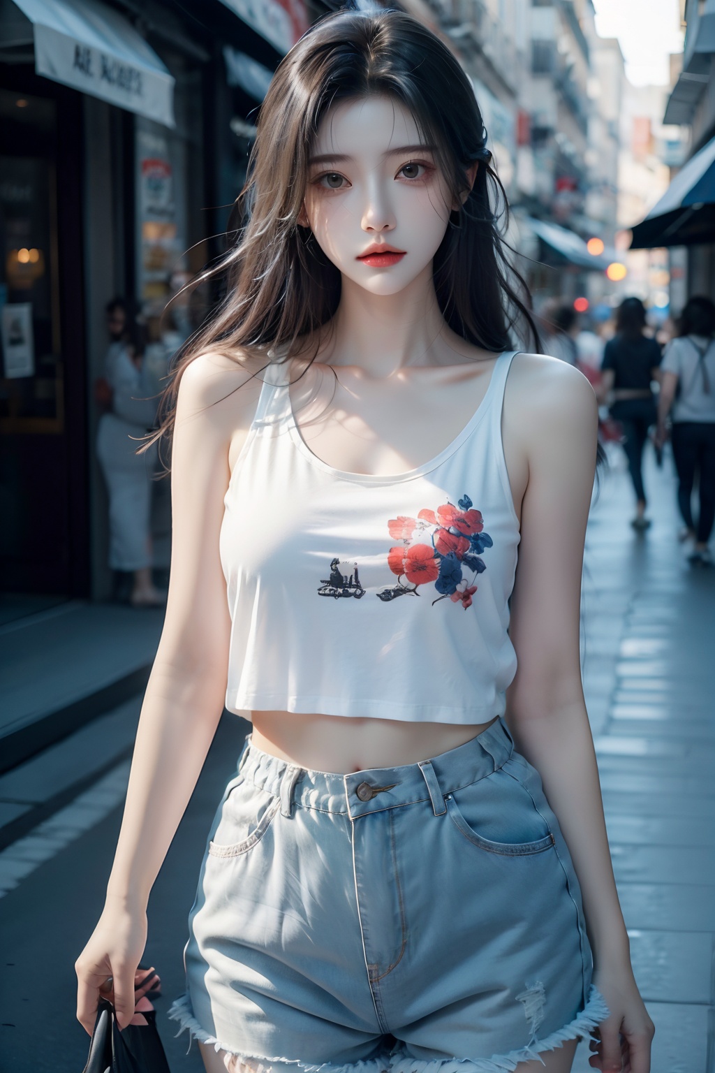 1Woman,  hip up,  street wear on Tensor.Art
