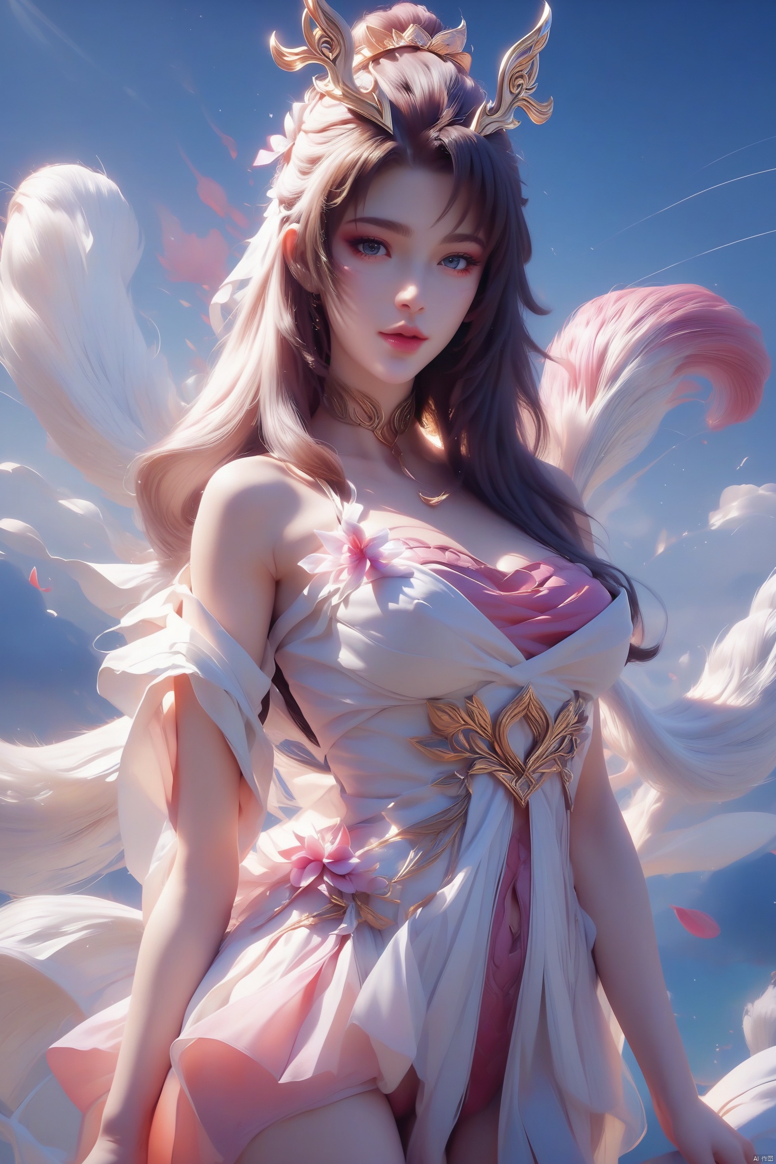 score_9, score_8_up, score_7_up,highly detailed digital,1girl, solo, long hair, breasts, looking at viewer,