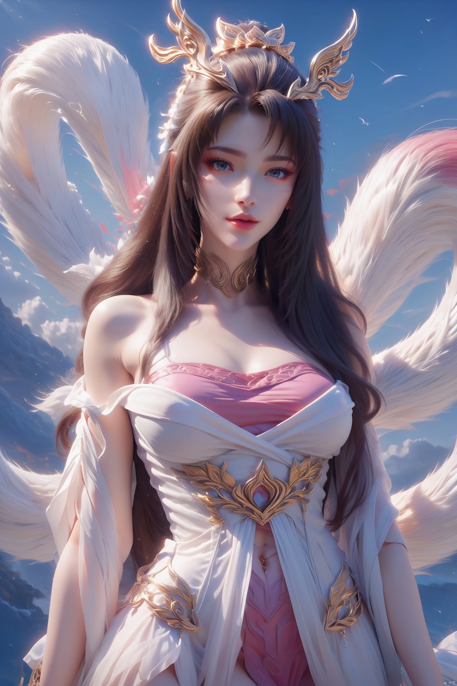 score_9, score_8_up, score_7_up,highly detailed digital,1girl, solo, long hair, breasts, looking at viewer,