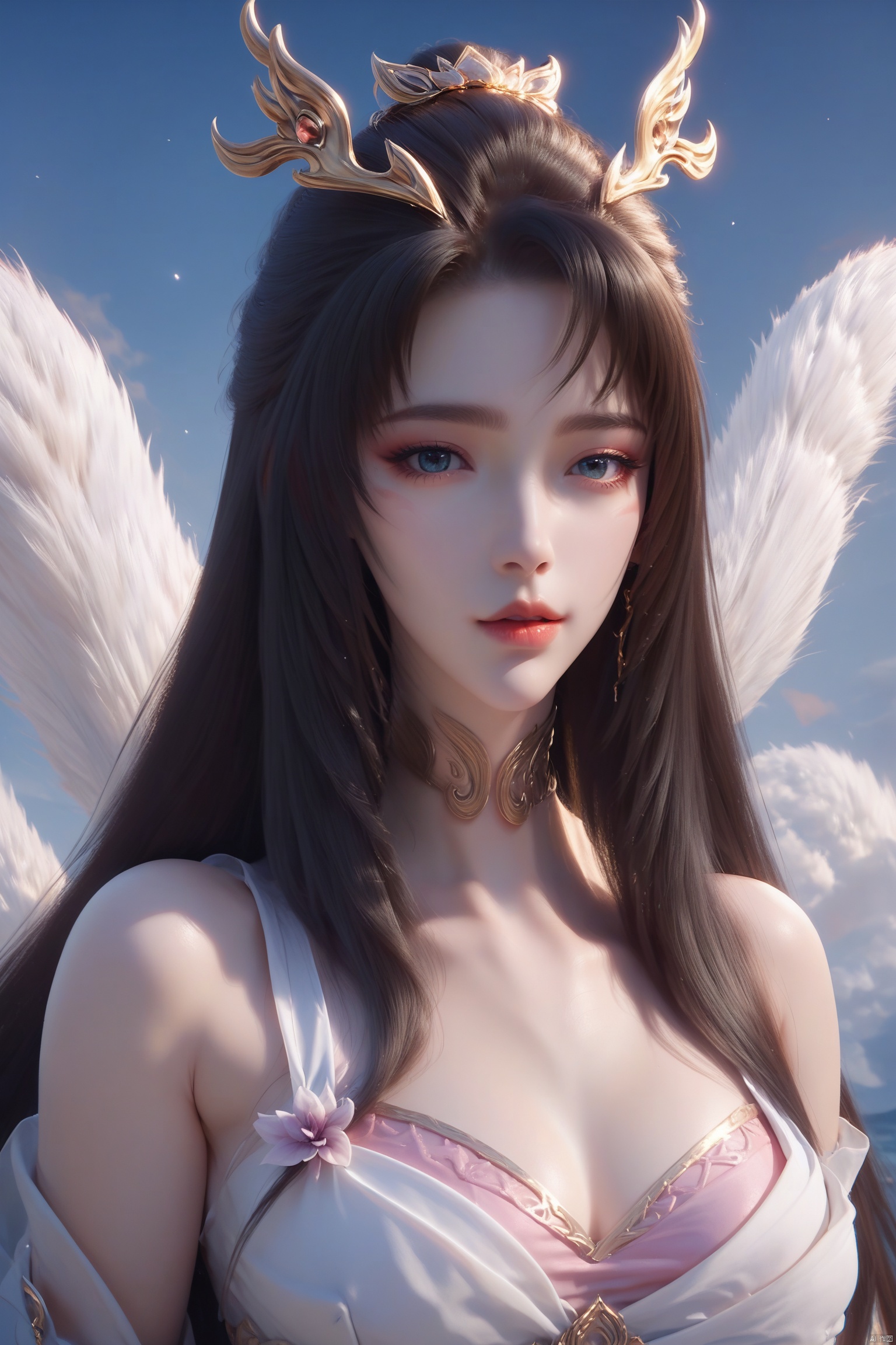 score_9, score_8_up, score_7_up,highly detailed digital,1girl, solo, long hair, breasts, looking at viewer,