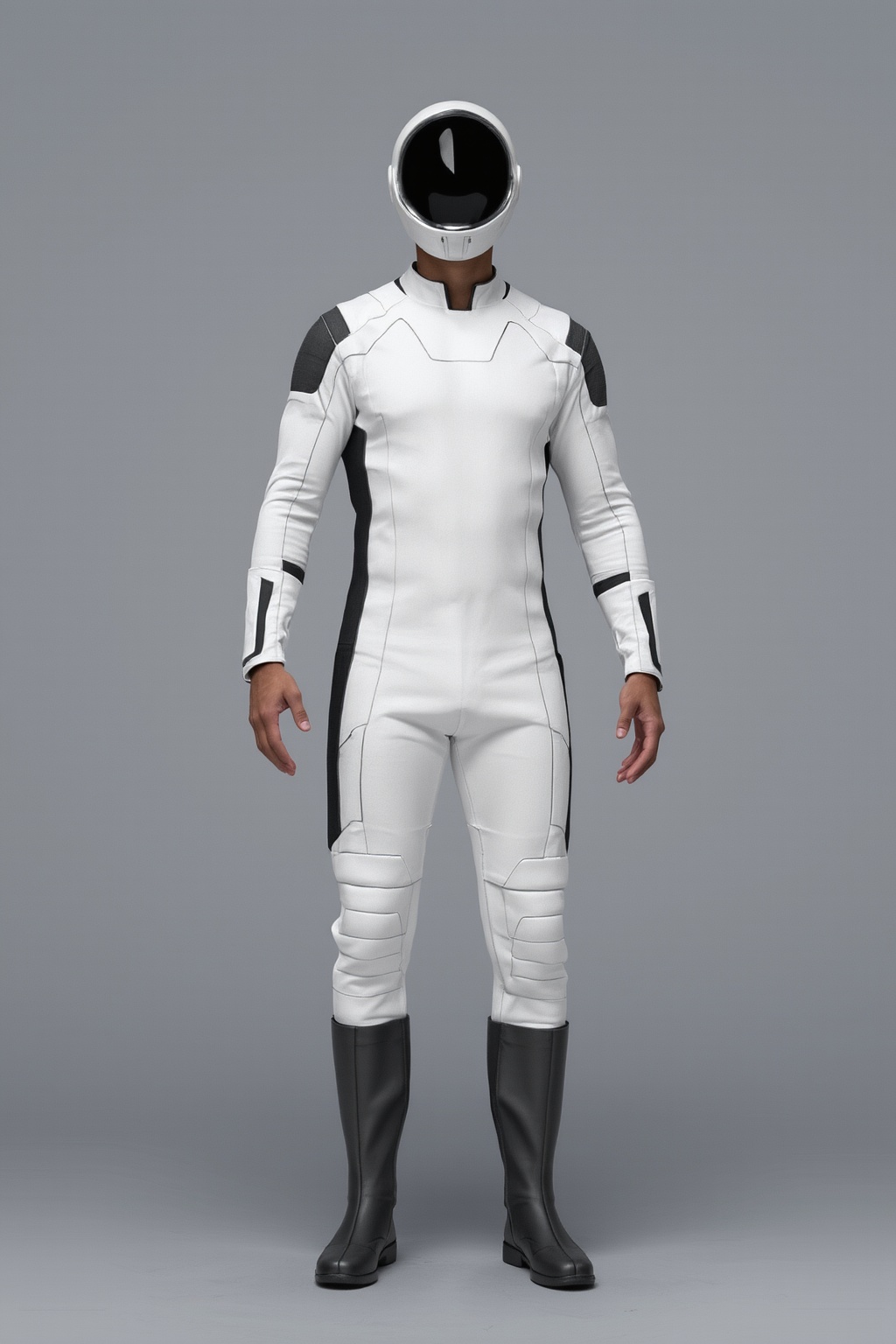 1boy, full body, SpaceSuits, Gray background
