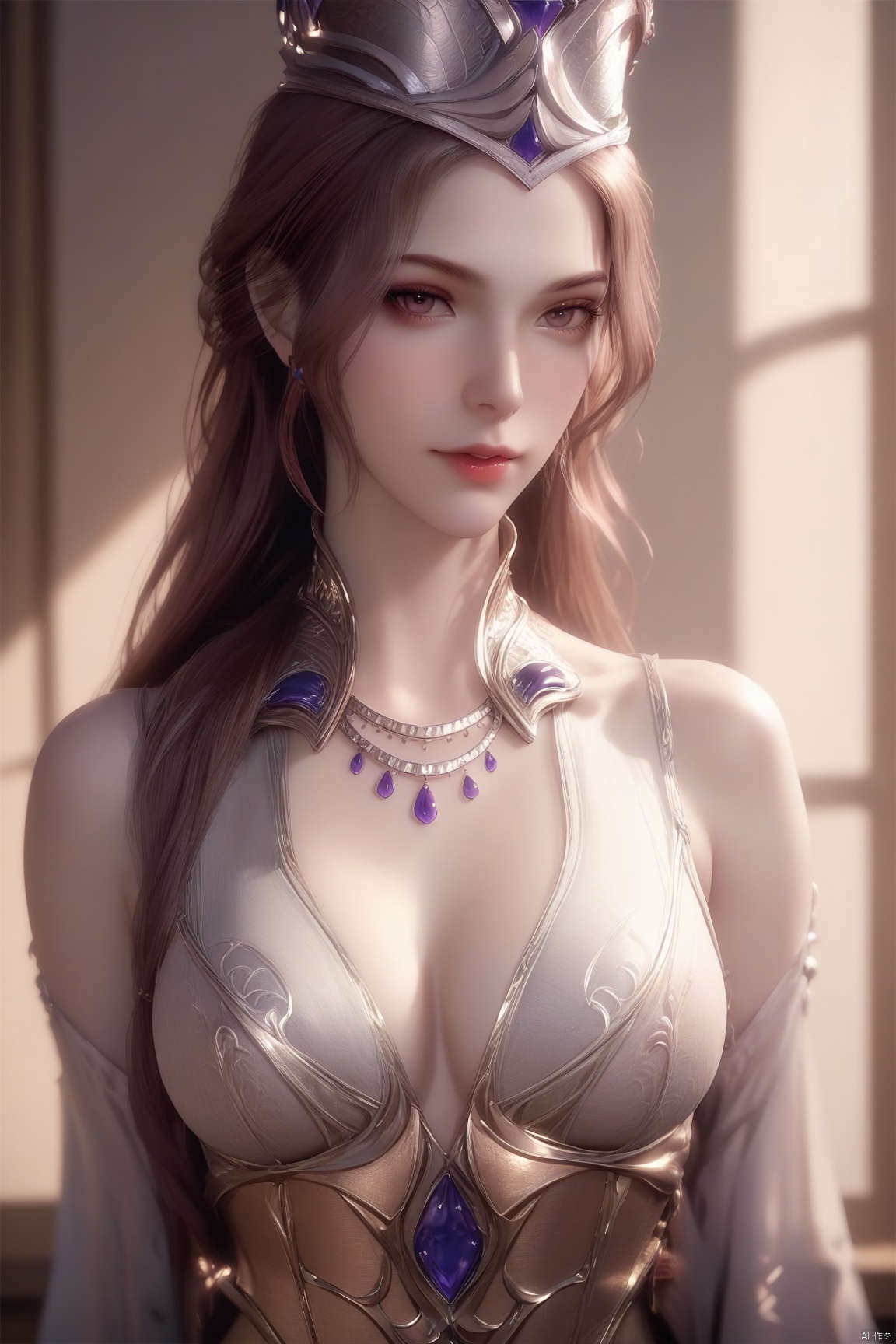 score_9, score_8_up, score_7_up,highly detailed digital,1girl, solo, long hair, breasts, up body,looking at viewer,