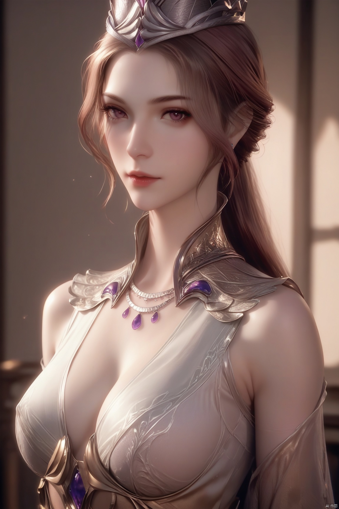 score_9, score_8_up, score_7_up,highly detailed digital,1girl, solo, long hair, breasts, up body,looking at viewer,
