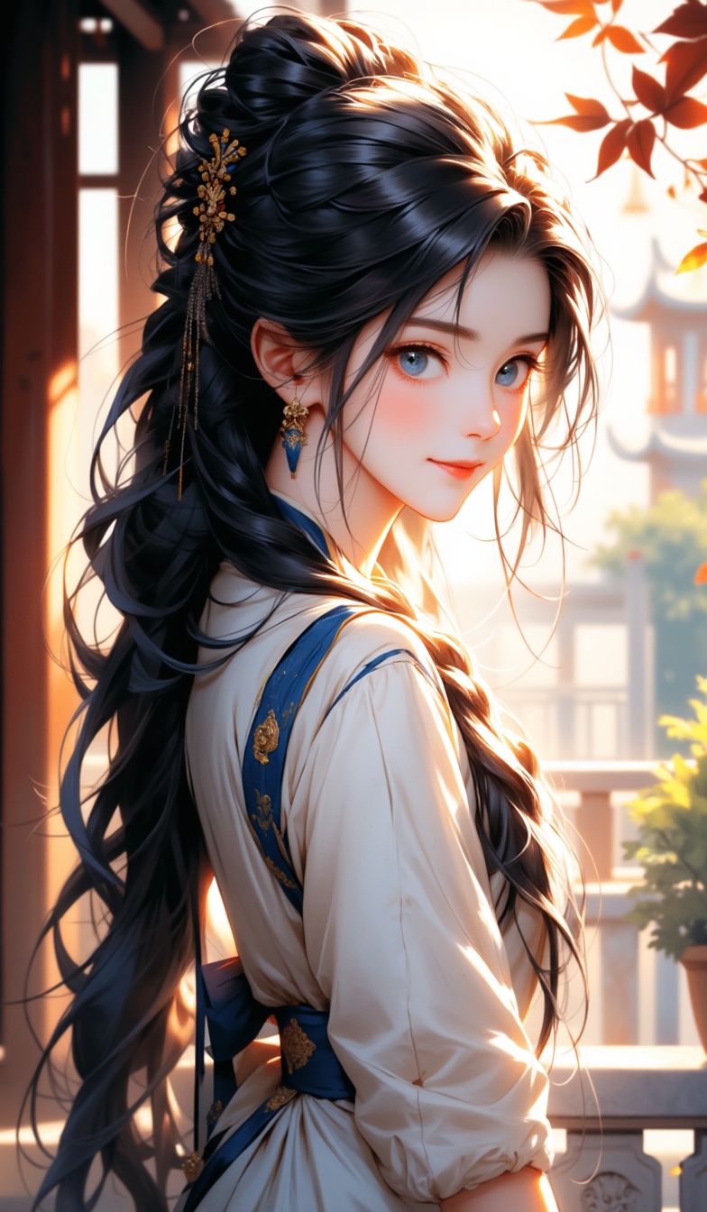 1 woman,  solo,  long hair on Tensor.Art
