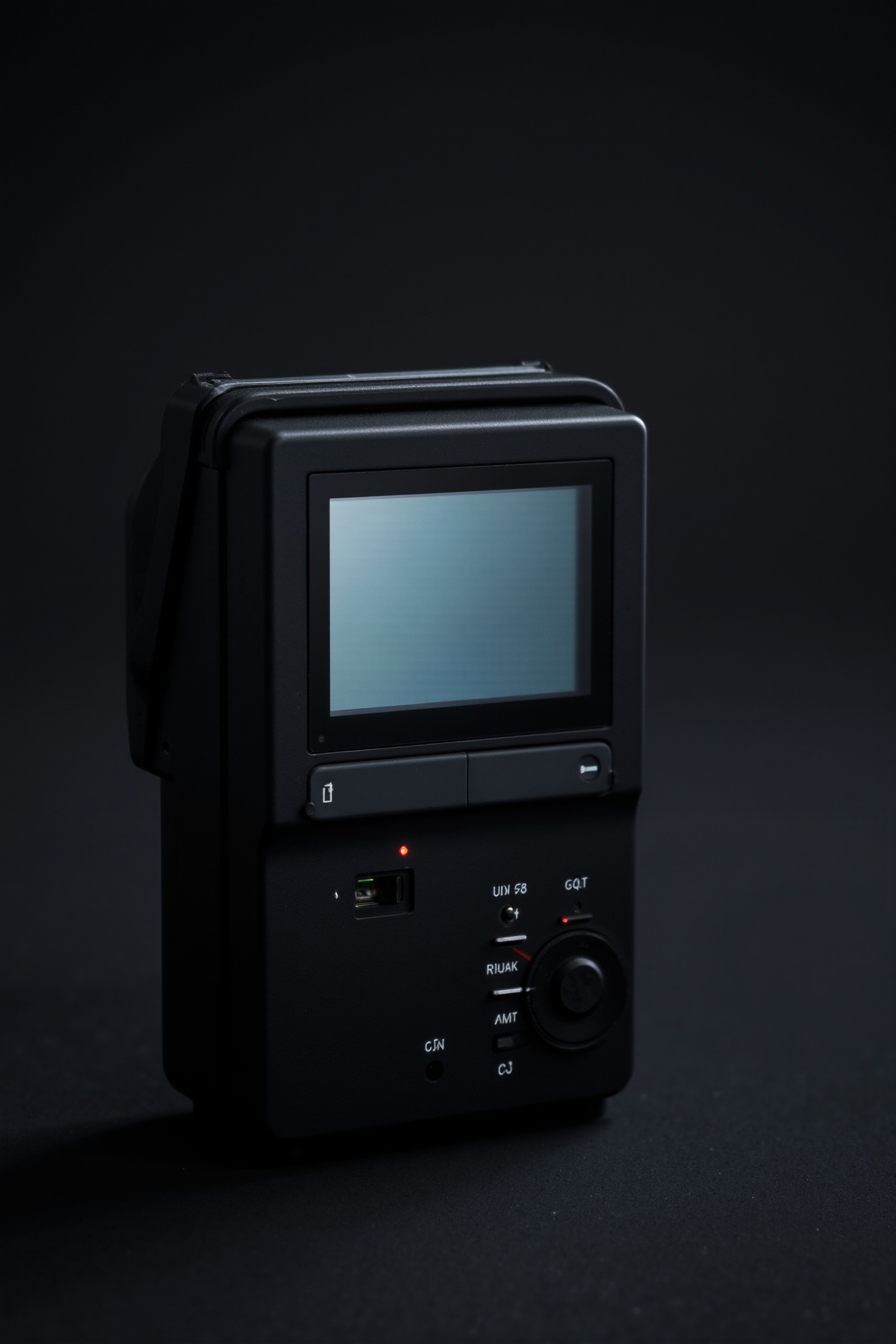 Professional product photo of an electronic device with a screen. The design follows dieter style. Hasselblad H6D-100c,  l...