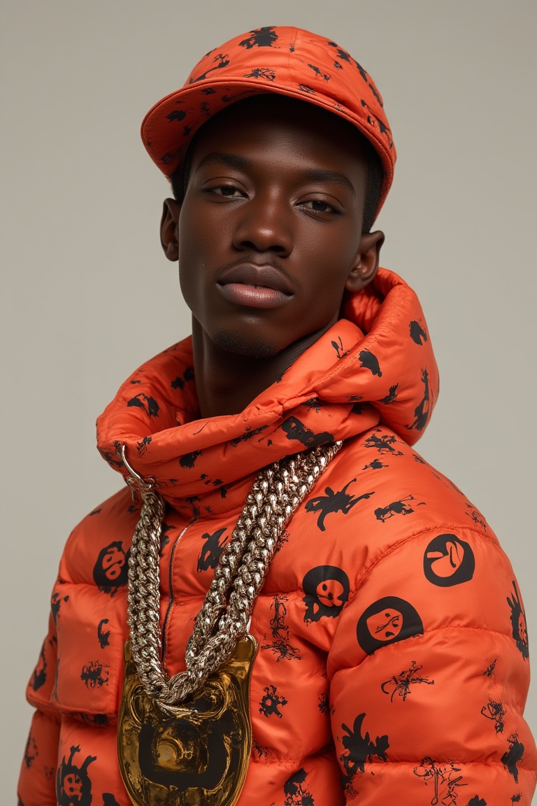 A photo of an attractive young black man fashion mode on Tensor.Art