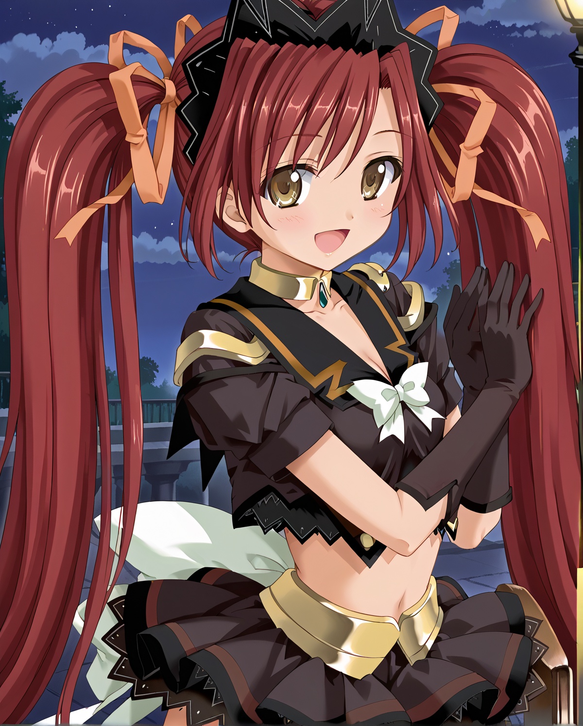 Miyamori Mayuki,  gloves,  black gloves on Tensor.Art