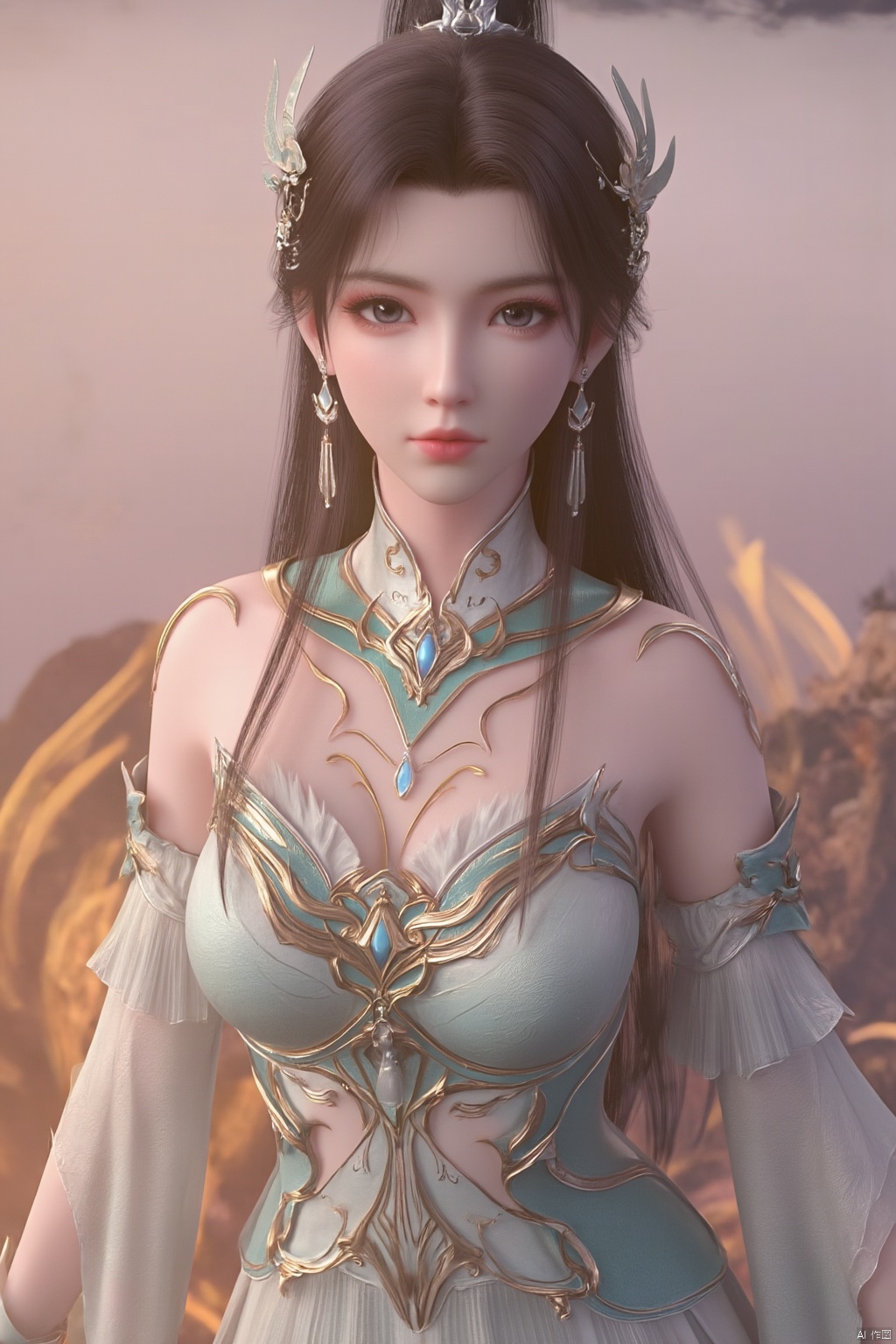 masterpiece,(best quality),official art, extremely detailed cg 8k wallpaper,((crystalstexture skin)), (extremely delicate and beautiful),(highly detailed),(1girl), (solo), (jewelry), (long_dress), (long_skirt),(sunshine, outdoor),((looking_at_viewer)),((Facing the camera)),(huge breasts:1.59),Xxuner
