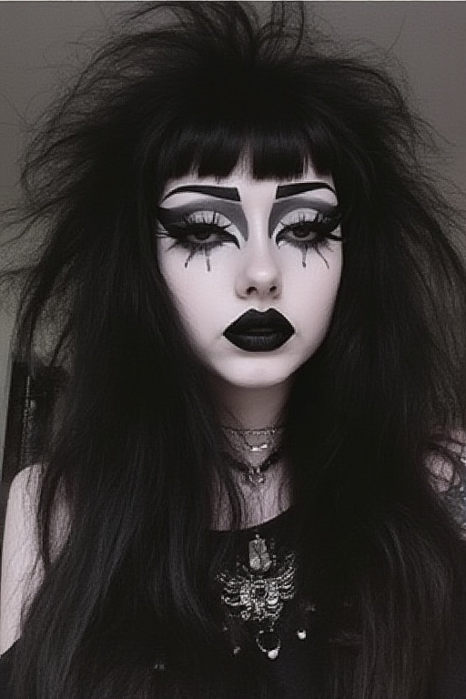 1girl,  TradGoth,  goth makeup on Tensor.Art