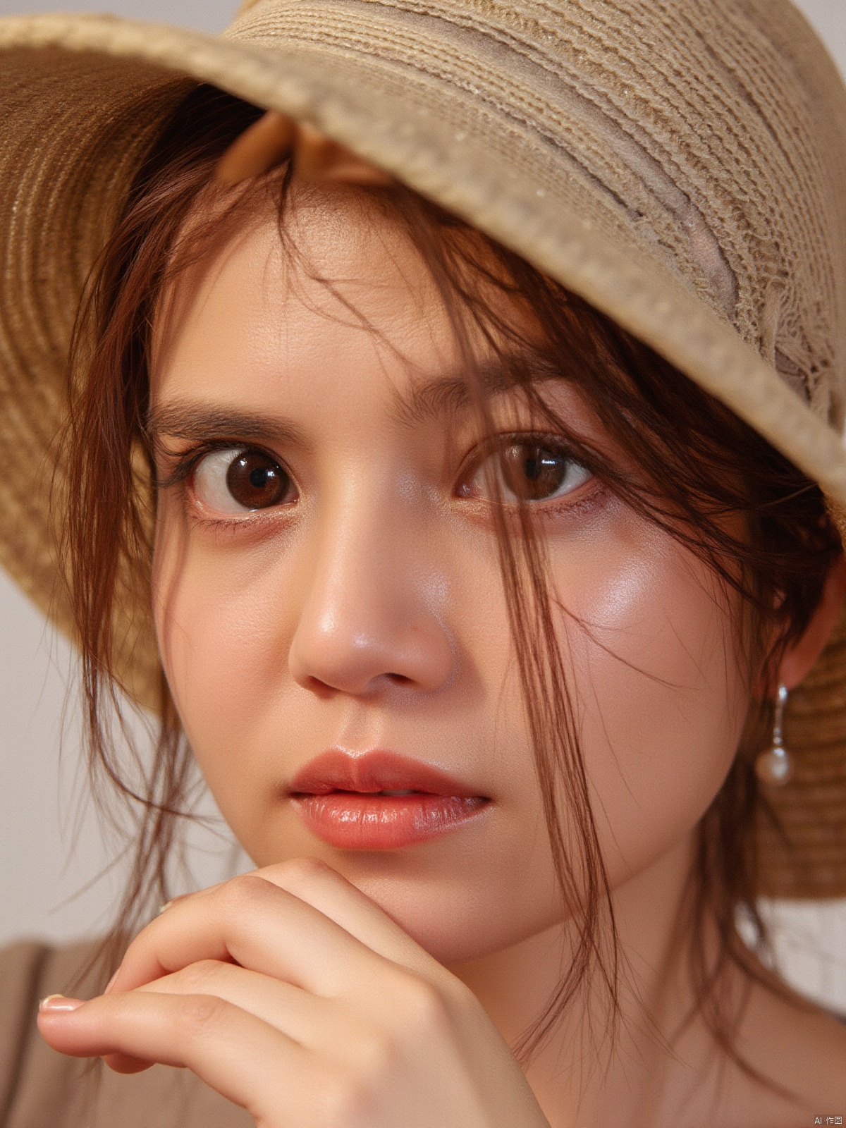 "Photos, professional photography, Tyndall Effect, HD, 8k, best quality",A beautiful woman with an extraordinary temperament facial portrait