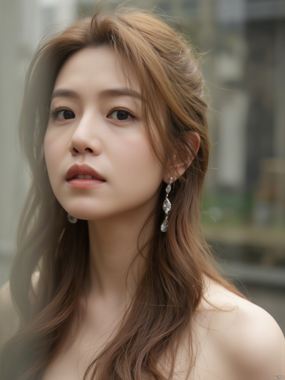 "Photos, professional photography, Tyndall Effect, HD, 8k, best quality",A beautiful woman with an extraordinary temperament facial portrait