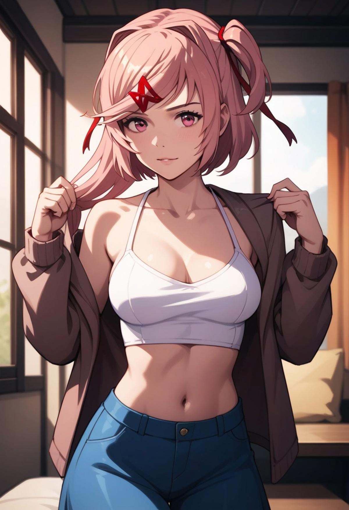 score_9, score_8_up, score_7_up, realistic, female, NATSUKI (DOKI DOKI LITERATURE CLUB)