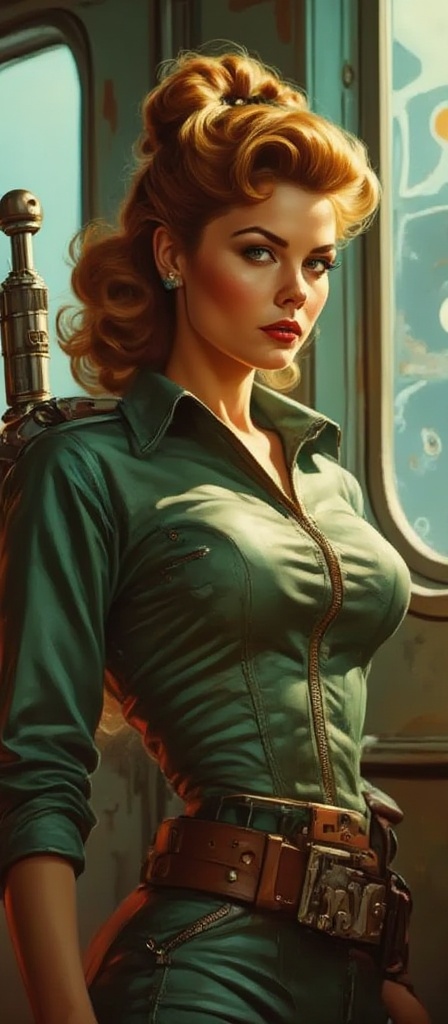 Atompunk,  Happy Supernatural female on Tensor.Art