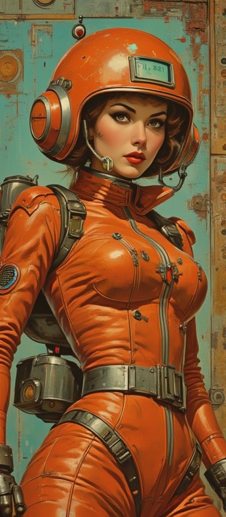 Atompunk woman on Tensor.Art