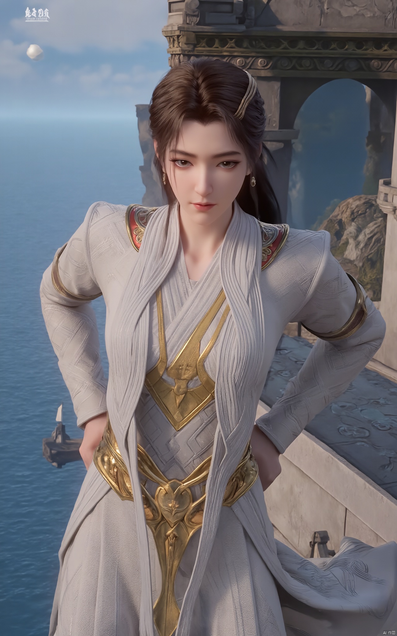 masterpiece,(best quality),official art, extremely detailed cg 8k wallpaper,((crystalstexture skin)), (extremely delicate and beautiful),(highly detailed),(1girl), (solo), (jewelry), (long_dress), (long_skirt),(sunshine, outdoor),((looking_at_viewer)),((Facing the camera)),(huge breasts:1.59),Xxuner,Xlingyuling