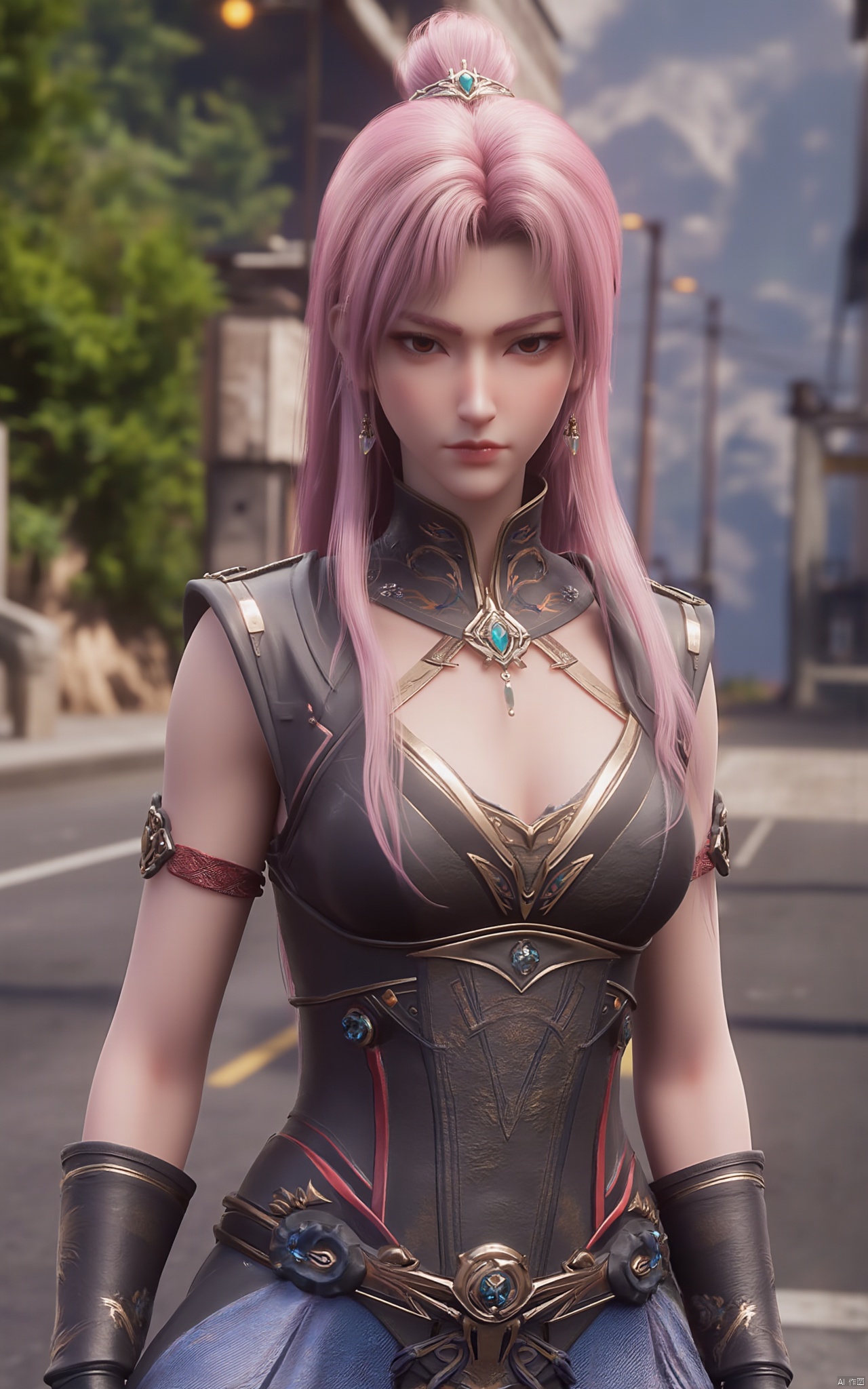 masterpiece,(best quality),official art, extremely detailed cg 8k wallpaper,((crystalstexture skin)), (extremely delicate and beautiful),(highly detailed),(1girl), (solo), (jewelry), (long_dress), (long_skirt),(sunshine, outdoor),((looking_at_viewer)),((Facing the camera)),(huge breasts:1.59),Xxuner,Xlingyuling,Xmoli