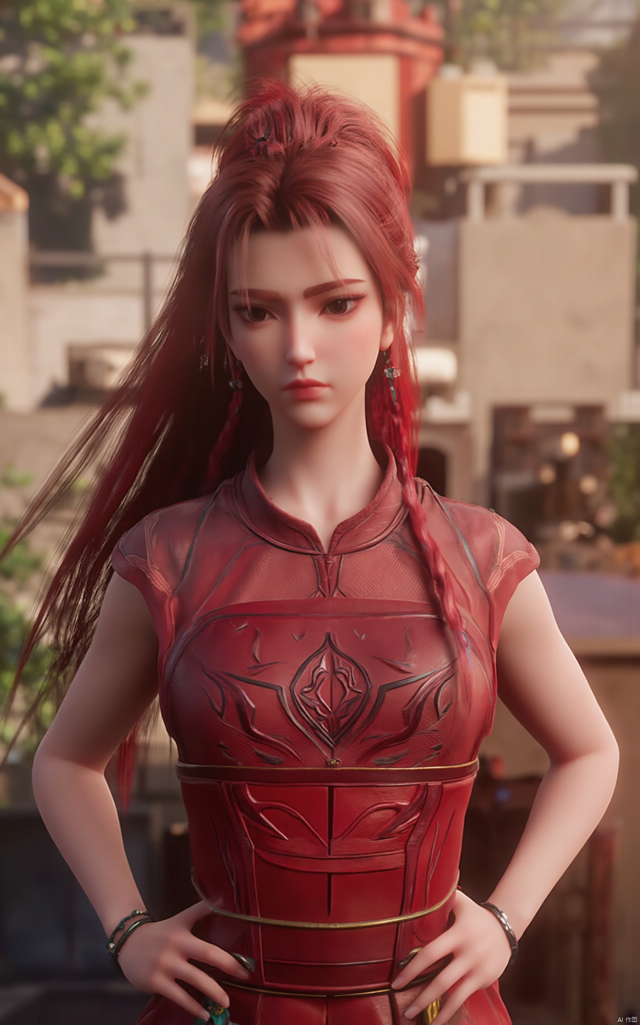 Masterpiece, best quality, high quality,1girl,(huge breasts:1.79),(lotus:1.29),Xlinyuling,Xguxuner,Xmoli,red dress