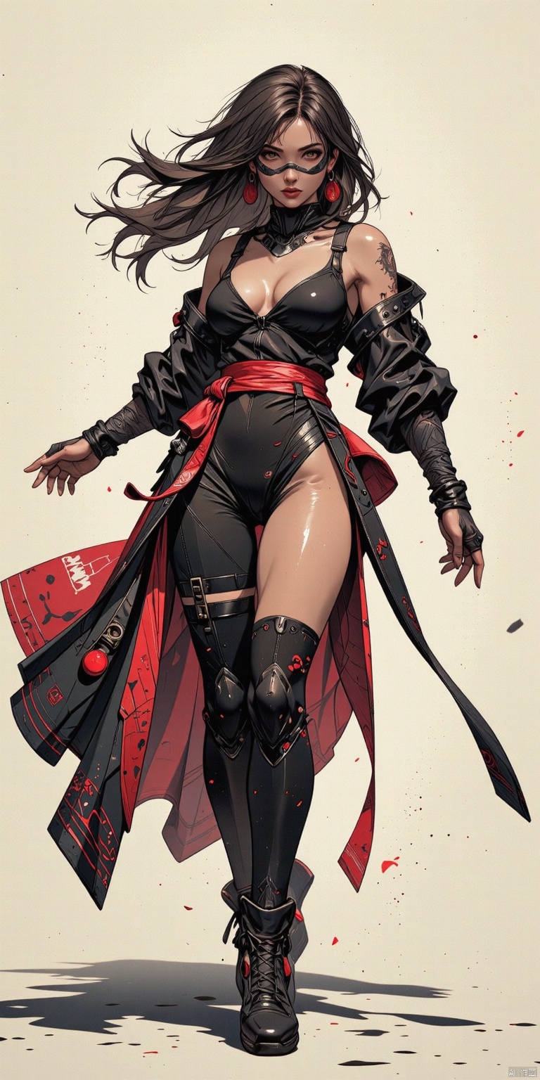 Anime, The Seductive masked woman Dancing, a captivating visual spectacle, she captivates the crowd with a masked dance, revealing glimpses of her identity through her movements, Art by Yoji Shinkawa, Ashley Wood, Russ Mills, Enki Bilal, Niji style