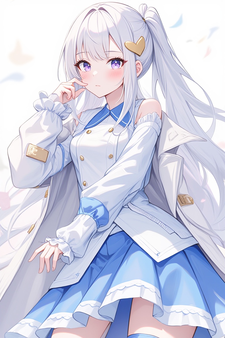 anime,  girl,  white hair on Tensor.Art
