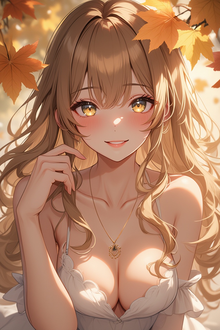 In this breathtakingly beautiful anime style front shot,  a stunning woman is captured in a dreamy,  artistic portrayal. S...