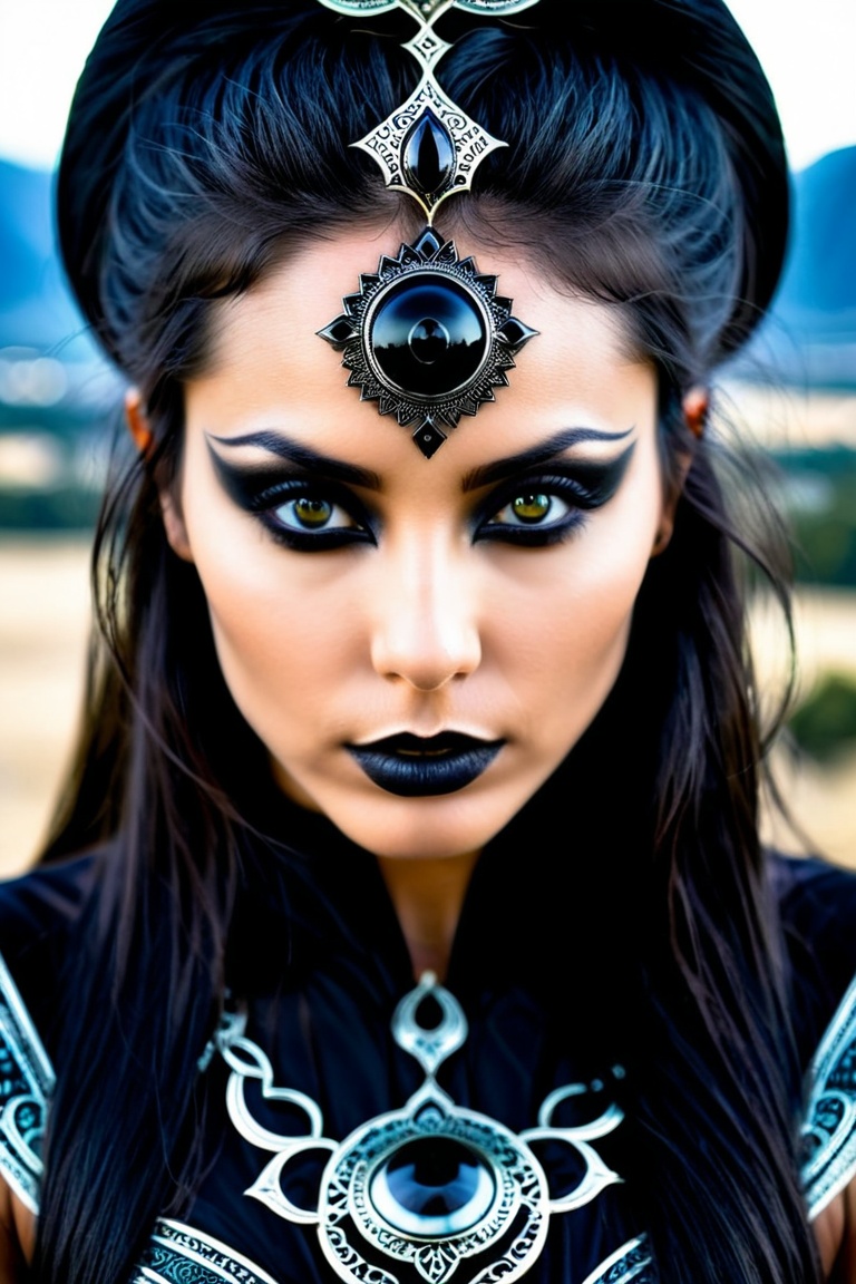 omniscient,  omnipresent and omnipotent,  black eyes on Tensor.Art