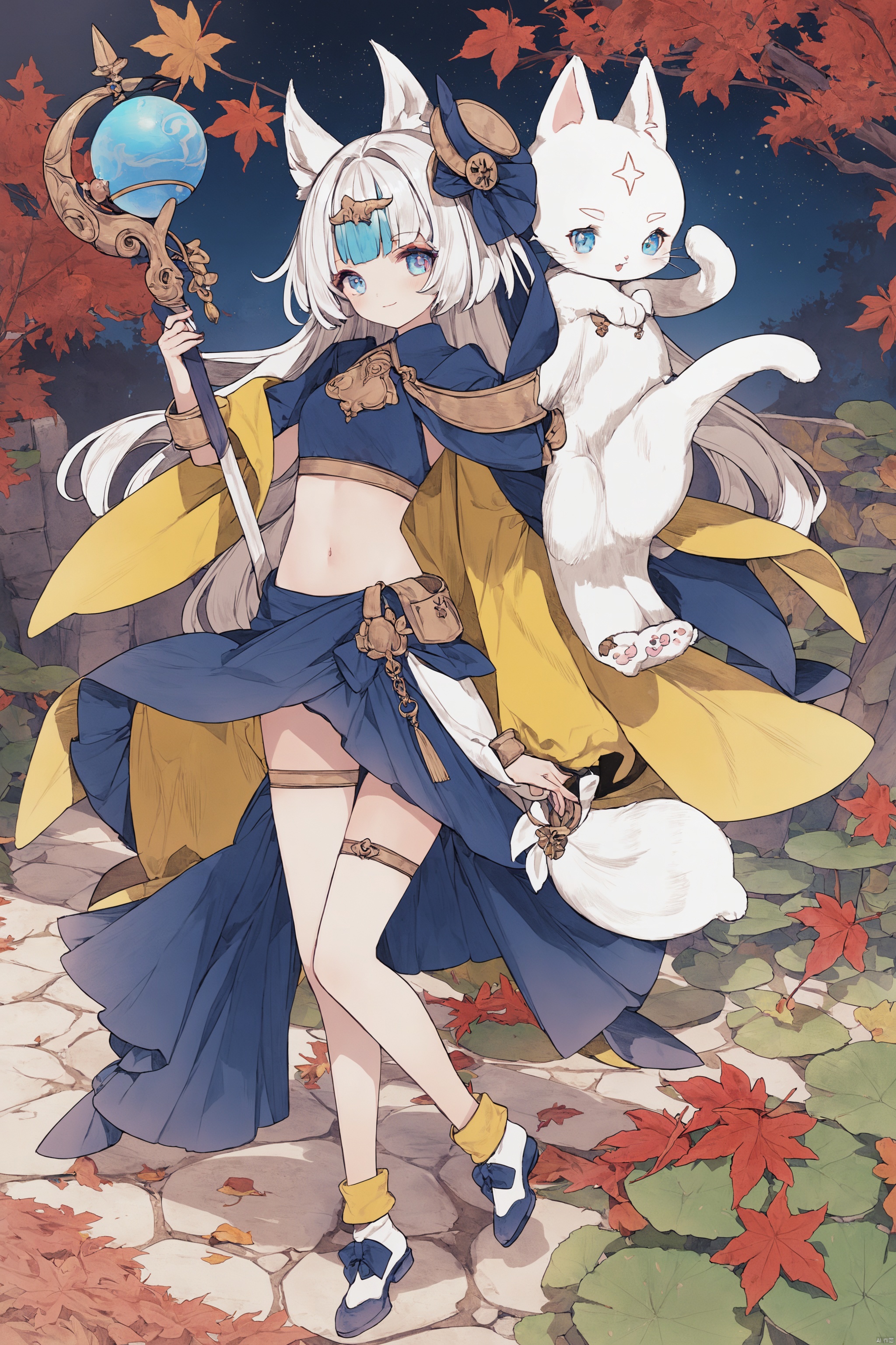 a close up of a person in a dress and a hat,natalie from epic battle fantasy,full - body artwork,official character art,splash art anime loli,character art of maple story,single character full body,female explorer mini cute girl,full body single character,octsne render,official character illustration,lariennechan,epic mage girl character,tsuaii,physical : tinyest midriff ever,white horns,white cat girl,character artwork,ruan cute vtuber,Muqi,full character body,clear outfit design,anime vtuber full body model,rpg character avatar,Pu Hua,mihoyo,white horns from eyebrows,tinyest midriff ever,high detailed official artwork,full body render,from the azur lane videogame,cute character,hikari,