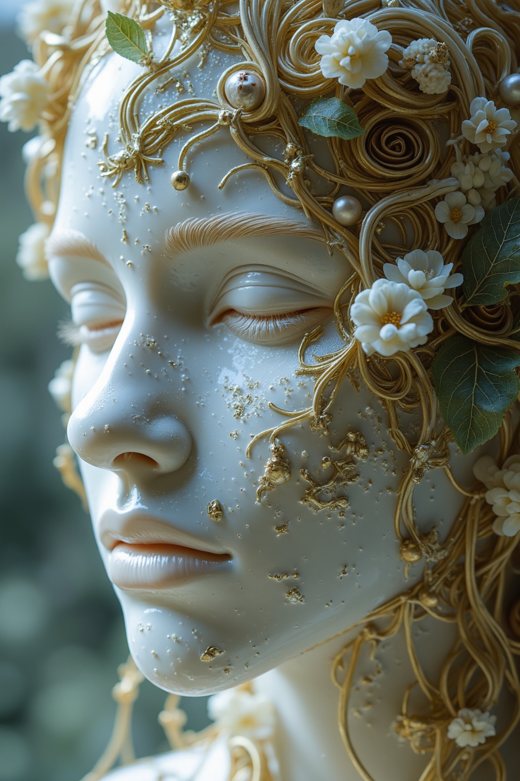 a mesmerizing blend of reality and fantasy,  a collaborative masterpiece by William Blake and John Singer Sargent. The ima...