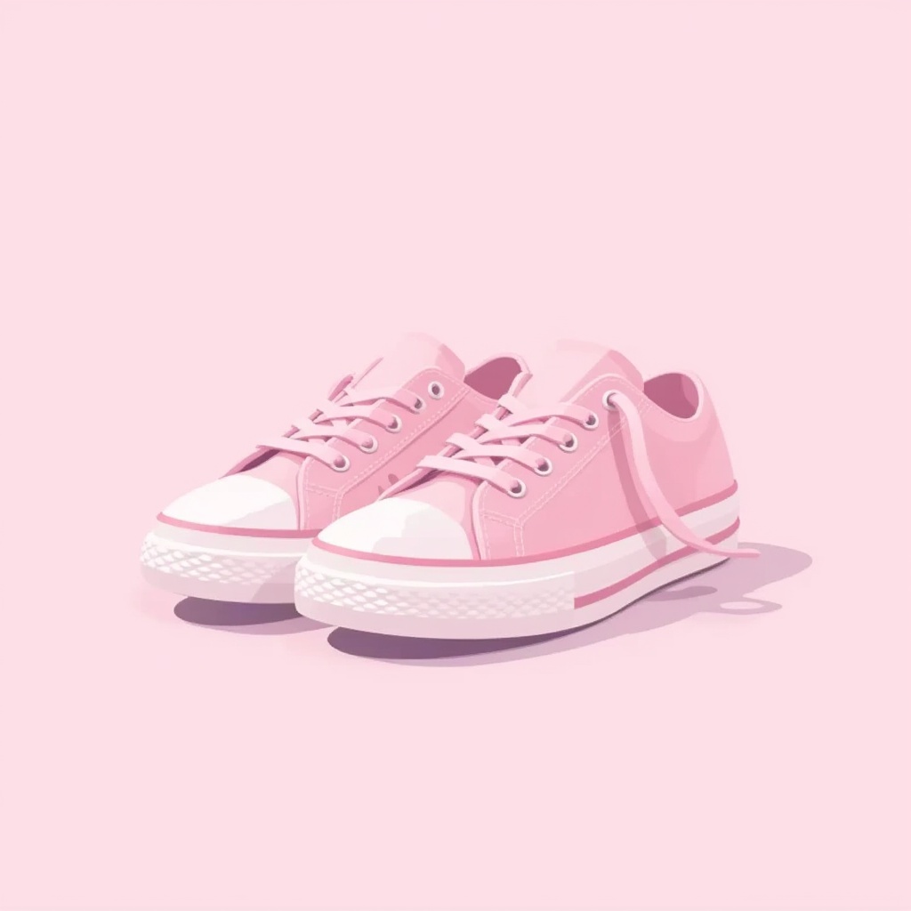 Soft Vectors of pairs sneaker. the background is pastel. in the style of t0k