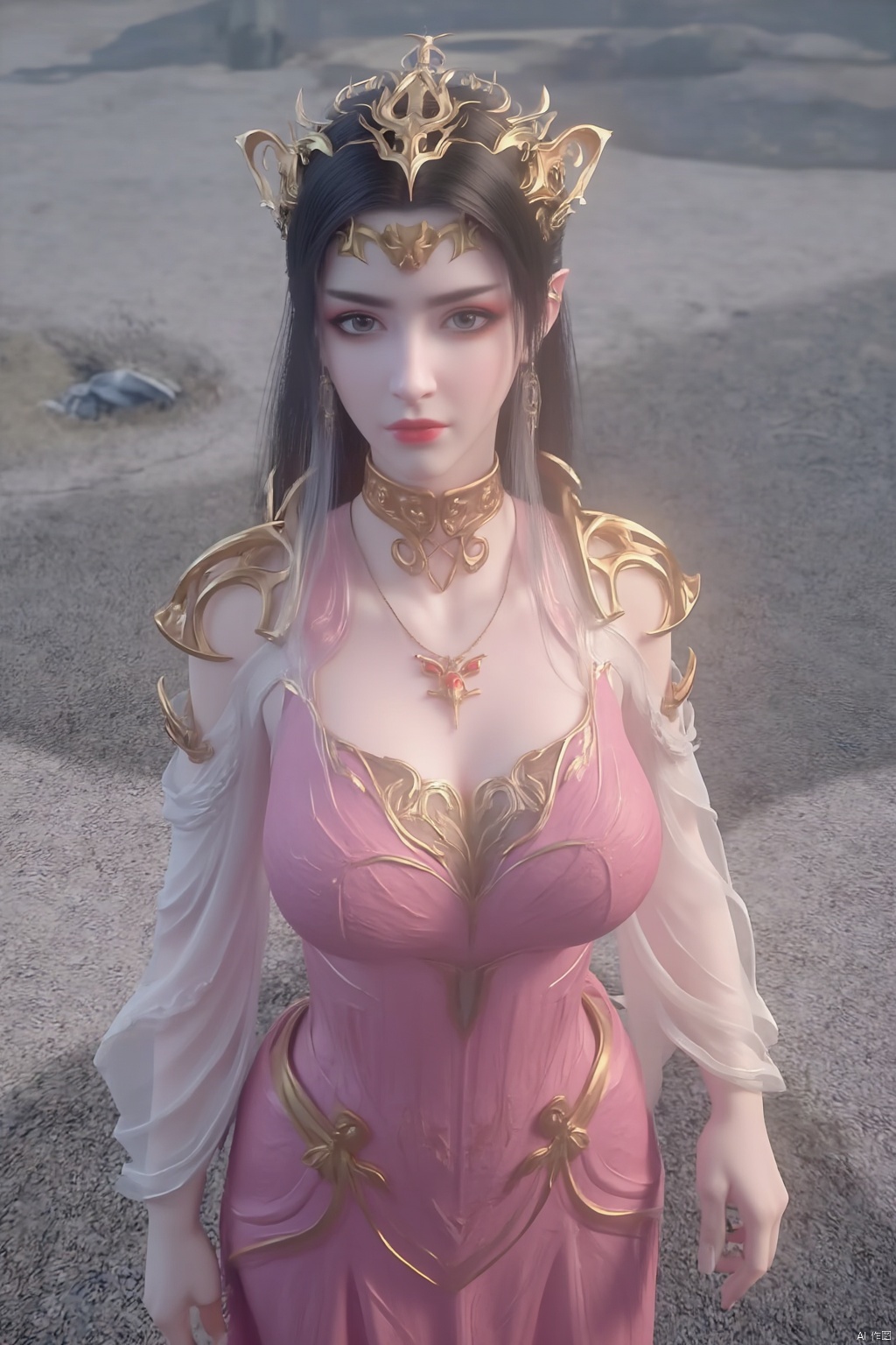 masterpiece,(best quality),official art, extremely detailed cg 8k wallpaper,((crystalstexture skin)), (extremely delicate and beautiful),(highly detailed),(1girl), (solo), (jewelry), (long_dress), (long_skirt),(sunshine, outdoor),((looking_at_viewer)),((Facing the camera)),(huge breasts:1.59),Xxuner