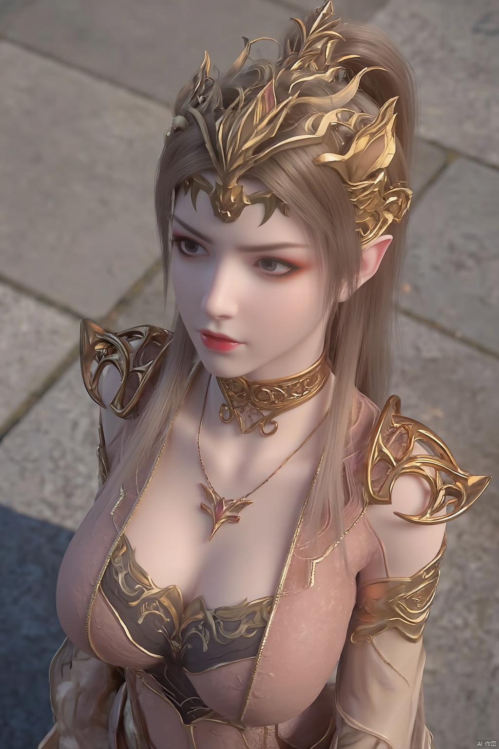 masterpiece,(best quality),official art, extremely detailed cg 8k wallpaper,((crystalstexture skin)), (extremely delicate and beautiful),(highly detailed),(1girl), (solo), (jewelry), (long_dress), (long_skirt),(sunshine, outdoor),((looking_at_viewer)),((Facing the camera)),(huge breasts:1.59),Xxuner