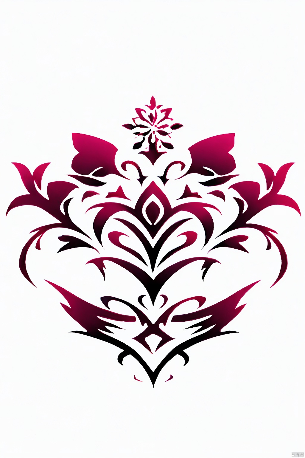 solo, simple background, white background, dress, flower,qfl,Emblem pattern