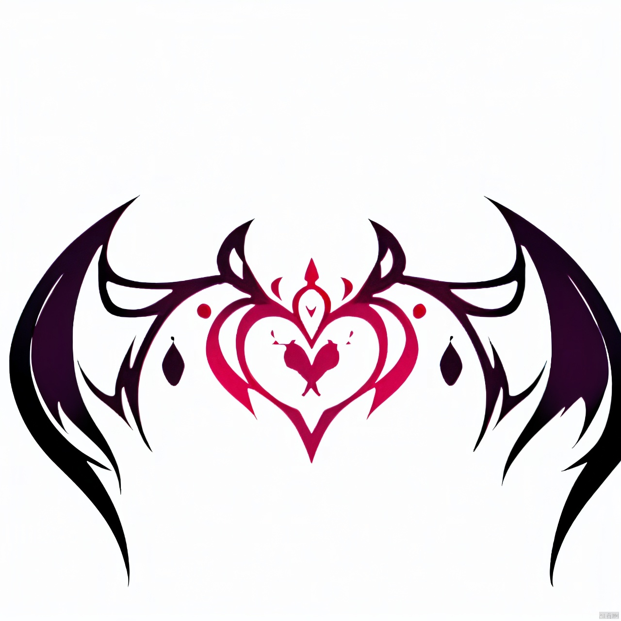 solo, simple background, white background, monochrome, wings, no humans, flandre scarlet,qfl,Emblem pattern