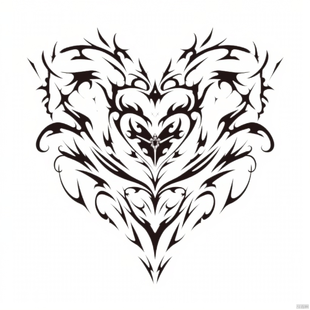 masterpiece,best quality, solo, simple background, white background, monochrome, heart, no humans, traditional media, eye focus
