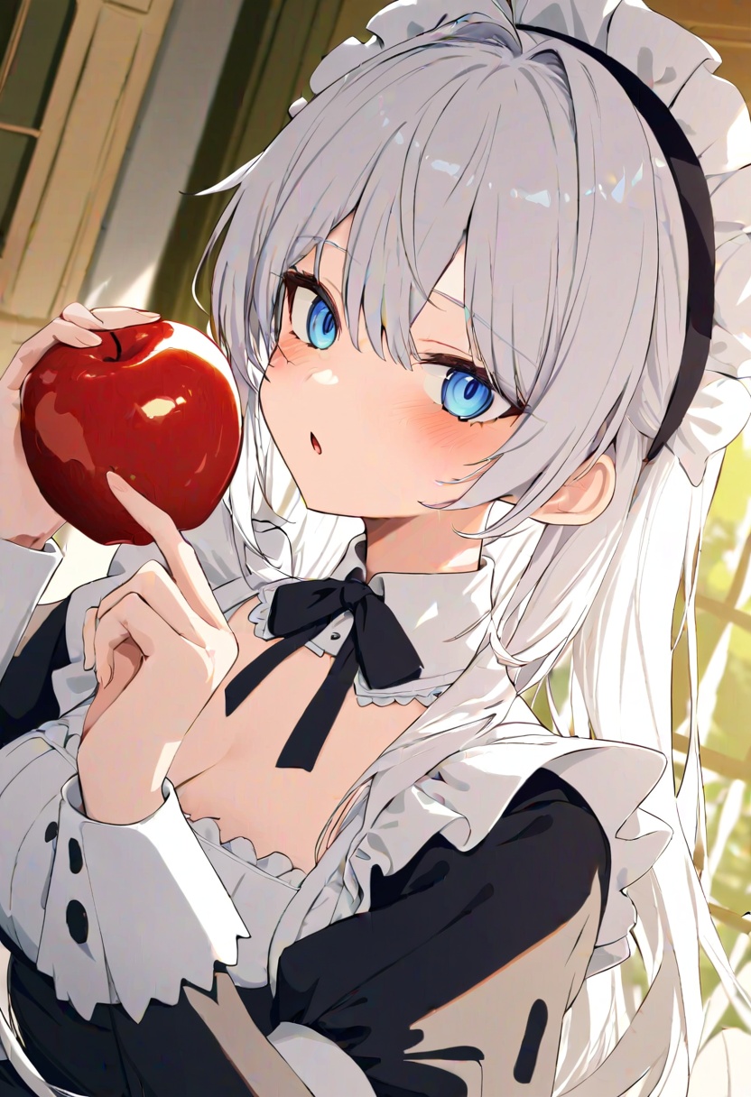 1girl,  solo,  white hair on Tensor.Art