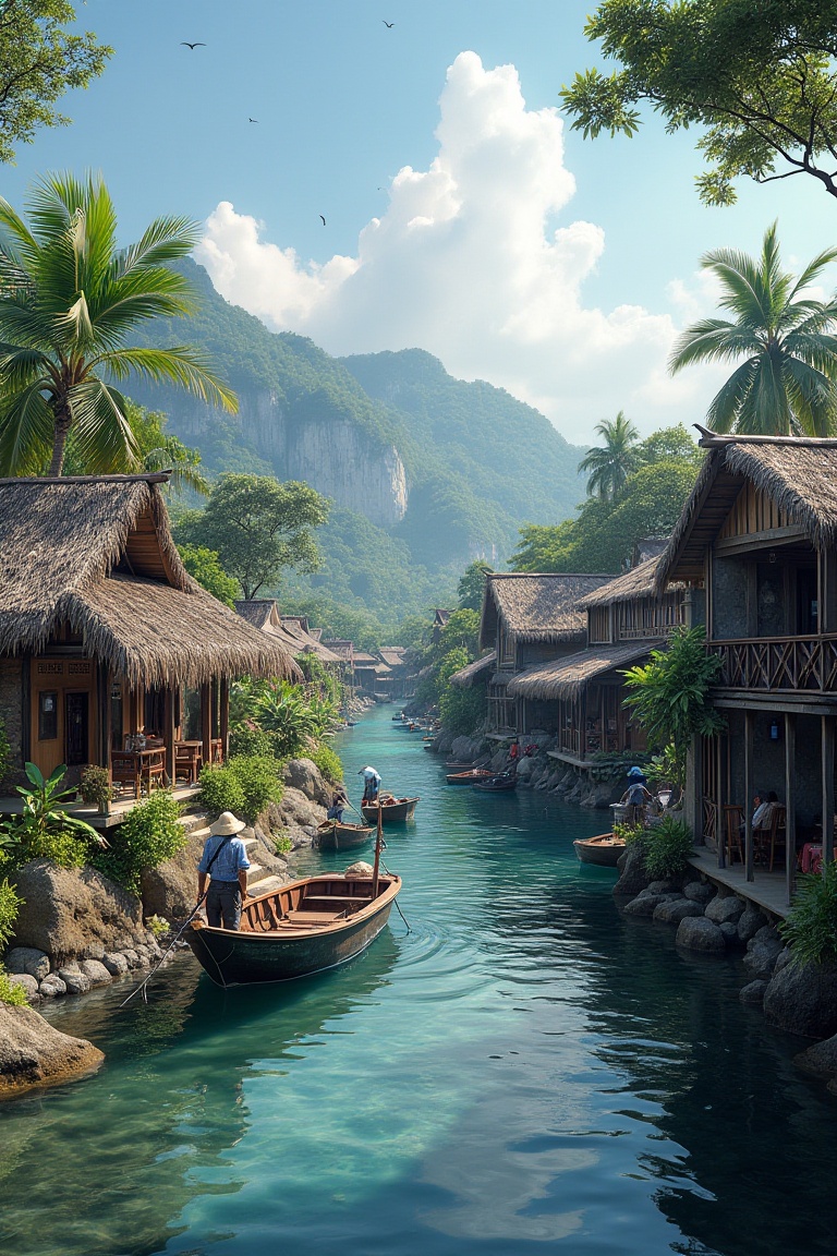 Malay fisherman village,  project1 by Juara on Tensor.Art