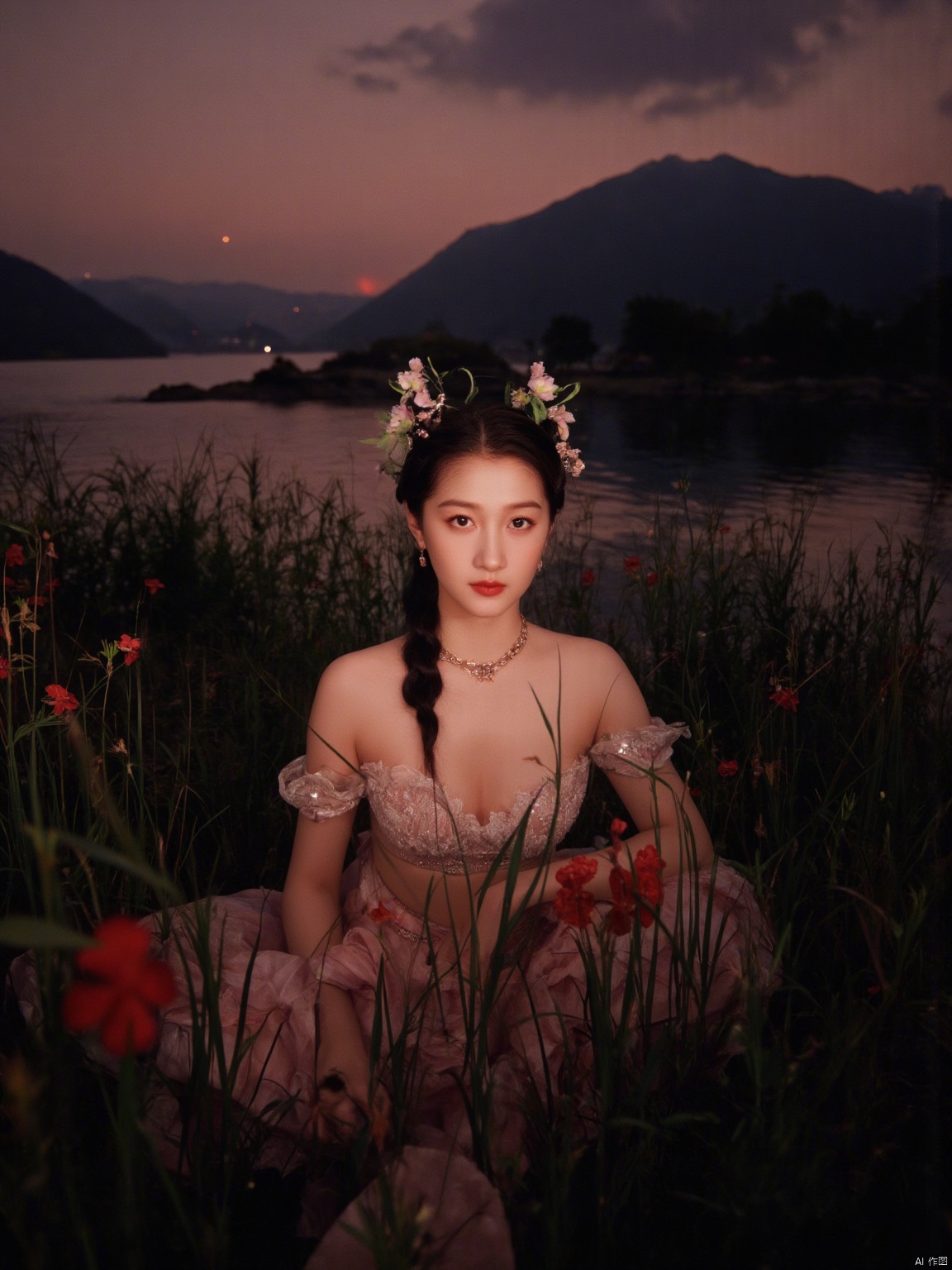 clear water,  dark background,  dark on Tensor.Art