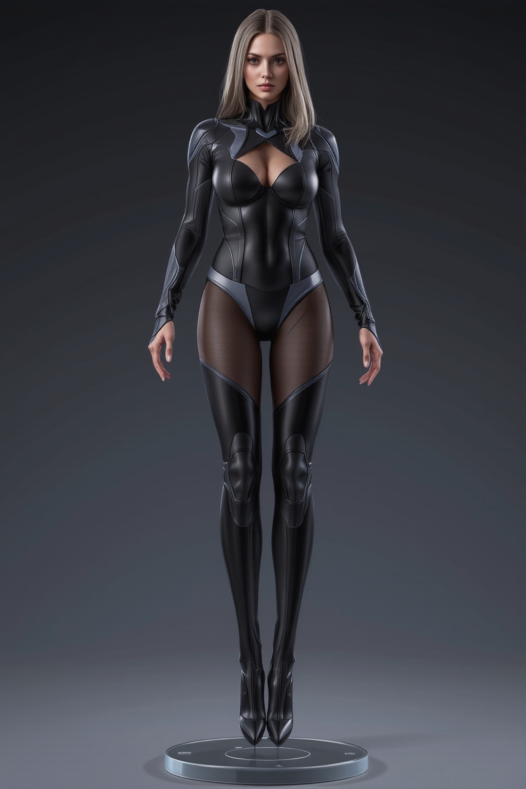 FuturEvoLabFigure,  A succubus girl,  wearing a sexy tights on Tensor.Art