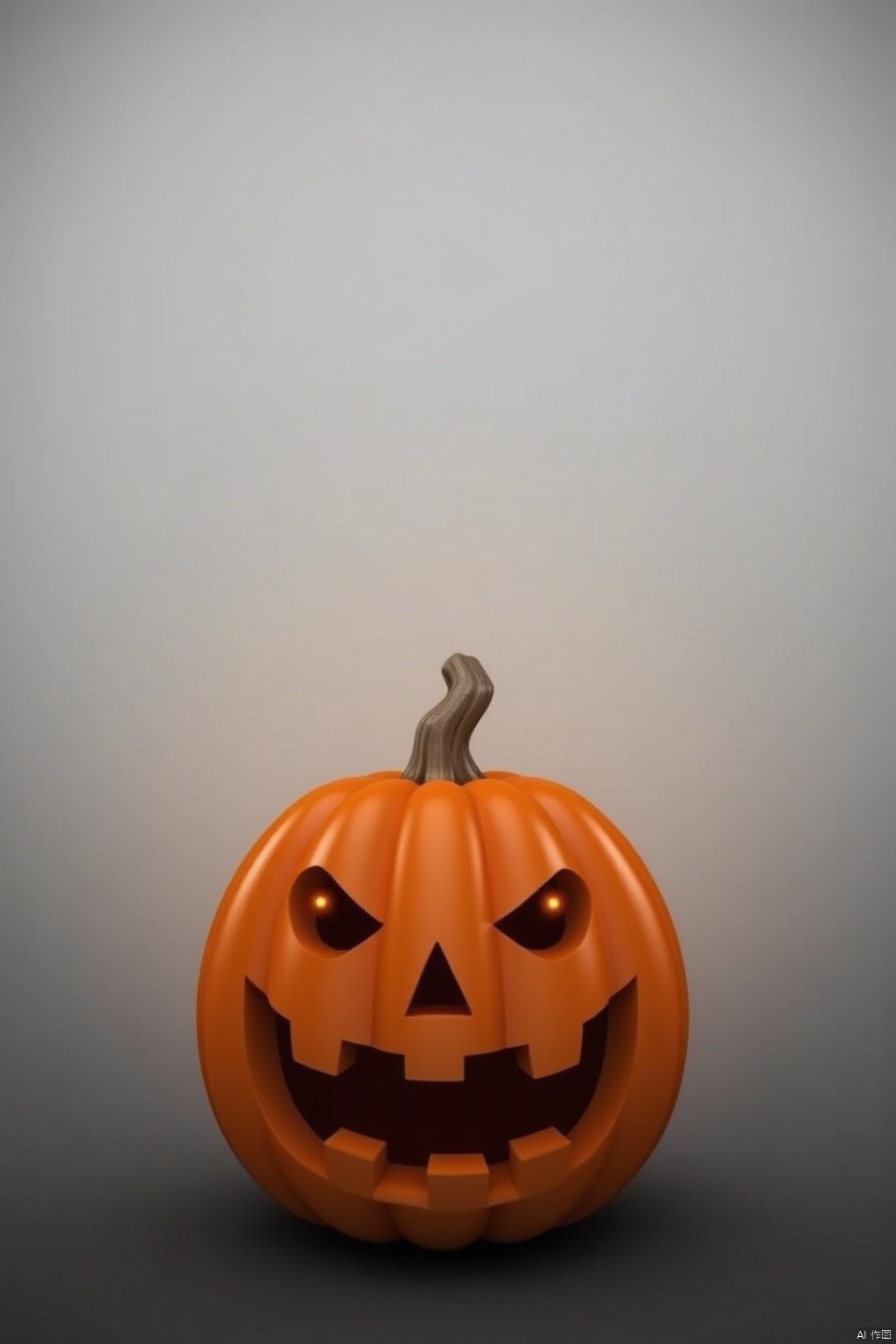 solo, grey background, gradient, gradient background, pokemon \(creature\), no humans, glowing, halloween, jack-o'-lantern, pumpkin