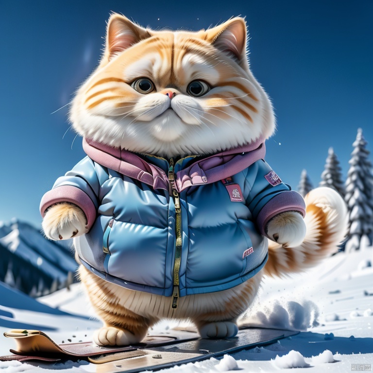 high quality,masterpiece,ragdoll,snow,cat,winter,ski goggles,dog coat,outdoor,snow-covered trees,animal wearing clothes,winter gear,cool,daytime,clear skies,canine,active,leisure,adventure,white,goggles,pet fashion,standing,four-legged.,photo,depth of field,

