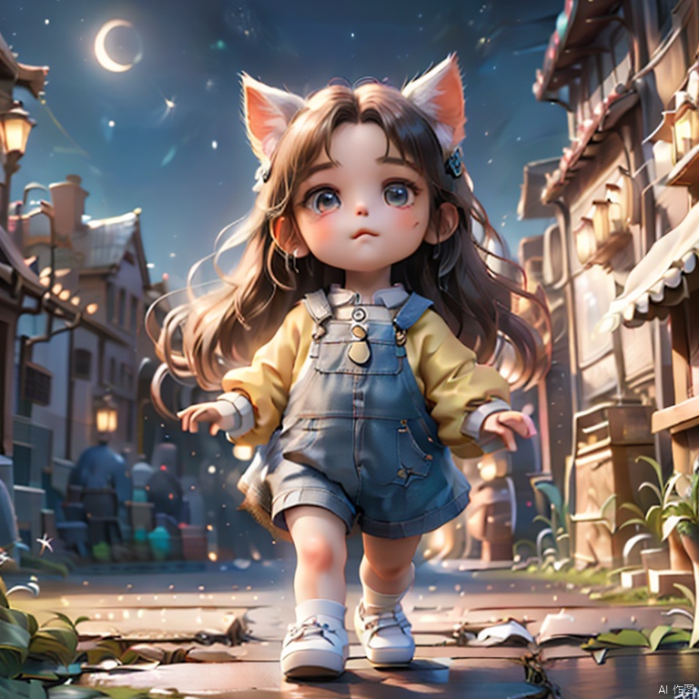 simple background,a girl,starry_sky,scarlet_moon,moonlight,full_moon,flower elements,a pair of white wings,best quality,highres,extremely detailed CG,perfect lighting,8k wallpaper,