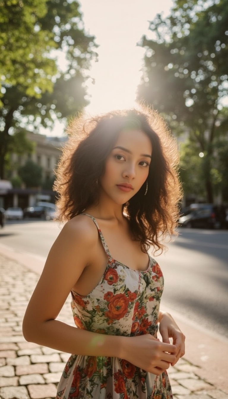 a young woman wearing sundress on afternoon,  paris on Tensor.Art