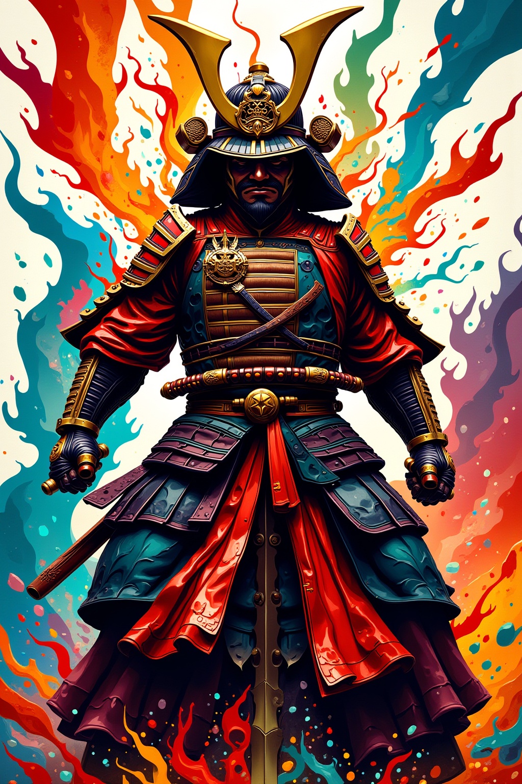 Samurai, Marvel Comics Heroe style, 16k, illustration